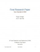 Acct 320 Final Paper - Tyco International Ltd.
