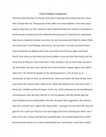how to write a visual analysis essay