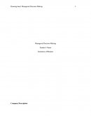 Managerial Decision Making
