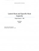 Latent Heat and Specific Heat Capacity