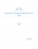 Apartheid: Separate Ameneties Act 1953