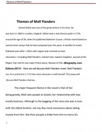 Реферат: Moll Flanders Essay Research Paper Moll Flanders