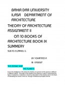 Summery on 10 Books of Architecture Book 9