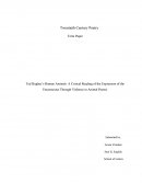 Ted Hughes’s Human Animals: A Critical Reading of the Expression of the Unconscious Through Violence in Animal Poems