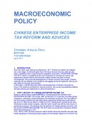 Chinese Enterprise Income Tax Reform and Advices
