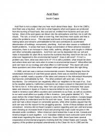 Реферат: Acid Rain Essay Research Paper My first