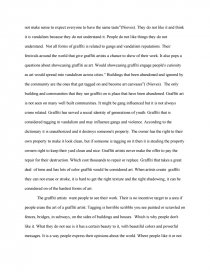 graffiti art essay