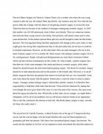 against plastic surgery essay