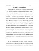 Struggles of Syrian Refugees