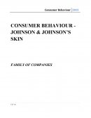Consumer Behaviour - Johnson & Johnson’s Skin