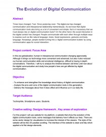 evolution of communication essay