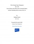 Causes of Delays and Its Effects in the Construction Industry and Their Relationship with the Economy of the Uae.