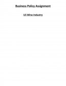Business Policy Assignment-Us Wine Industry