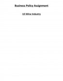 Business Policy Assignment-Us Wine Industry