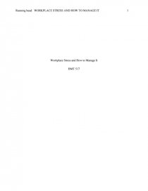 stress in the workplace essay