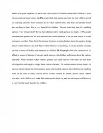 violence in cartoons essay