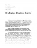 New England & Southern Colonies