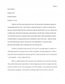 Argumentive Essay English 1302