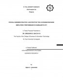 Ethical Business Practice: An Effective Tool in Enhancing Bank Employees’ Performance in Dumaguete City