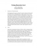 Writing Historically