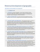 Historical Development of Geography