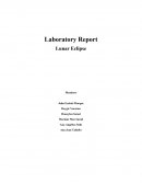 Lunar Eclipse Lab Report