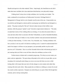 essay on fashionable clothes