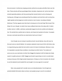 Pros and Cons of Zoos - Essay Pros and Cons of Zoos - Essay
