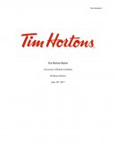 Tim Hortons Report