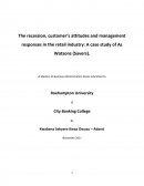 The Recession, Customer’s Attitudes and Management Responses in the Retail Industry: A Case Study of as Watsons