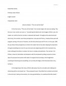 Literary Analysis: “the Lives of the Dead”