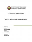 Santos Timber Company Case Study