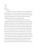 Social Penetration Theory Analysis Paper