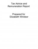 Tax Advice and Remuneration Report