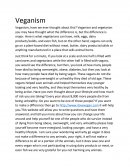 Veganism and Vegetarian