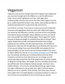 Veganism and Vegetarian