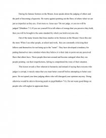judging people by their appearance essay
