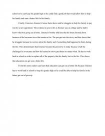 essay about struggles in school