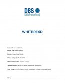 Analysis of Financial Statements for Whitbread Plc