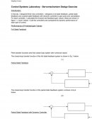 Control Systems Laboratory - Servomechanism Design Exercise