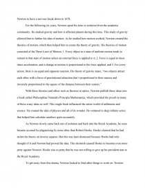 essay on isaac newton in 100 words