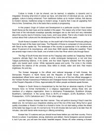 south korean culture essay