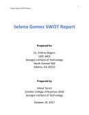 Selena Gomez Swot Report