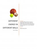 Energy Level in Different Types of Balls
