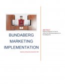 Bundaberg Marketing Implementation