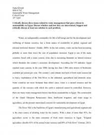 water management essay