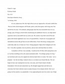 Enc 1101 - Descriptive Essay on High School Years