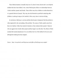 the causes of bullying behavior essay