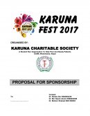 Karuna Charitable Society - Proposal for Sponsorship