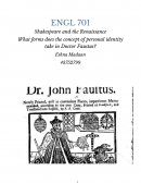 What Forms Does the Concept of Personal Identity Take in Doctor Faustus?